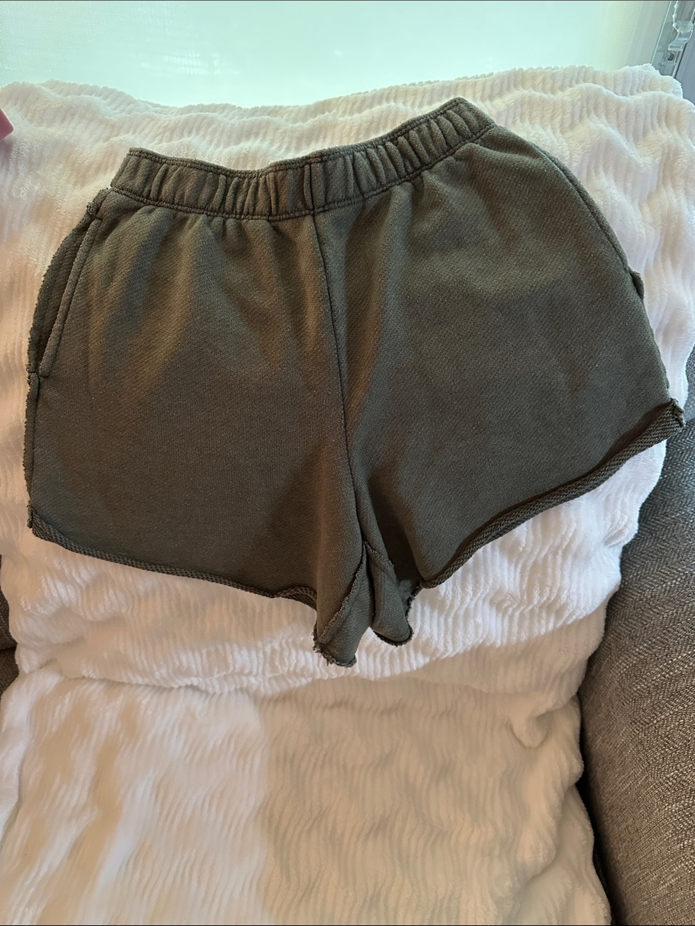 aerie Olive Green Athletic Knit Shorts